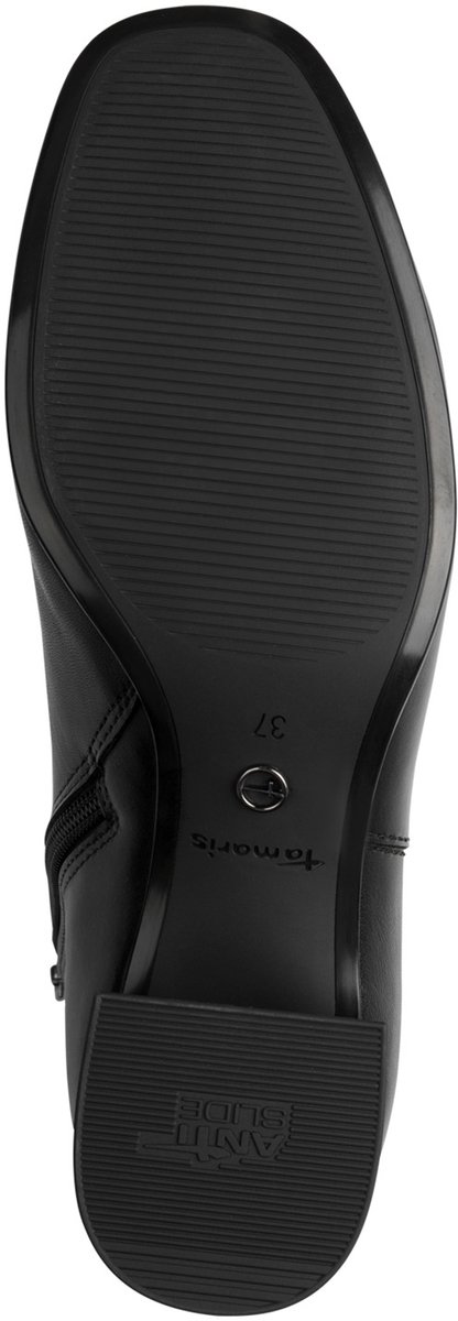 pip hiel, zwart schoen, dames schoen, rubberen zool, slip-on laars