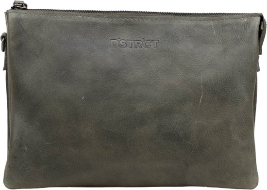 DSTRCT Raider Road Schoudertas Leer Grijs