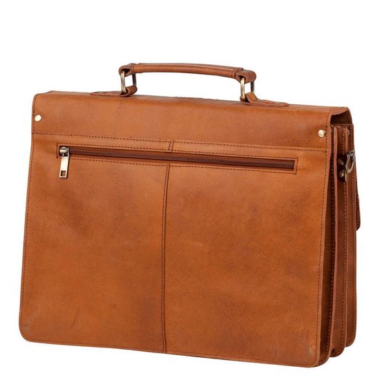 Burkely Vintage Dean Briefcase Aktetas - Cognac