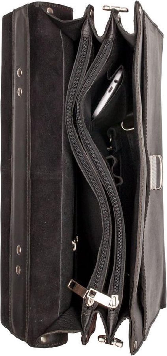 BURKELY Vintage Dean Briefcase Aktetas - 15 inch Laptoptas - Zwart