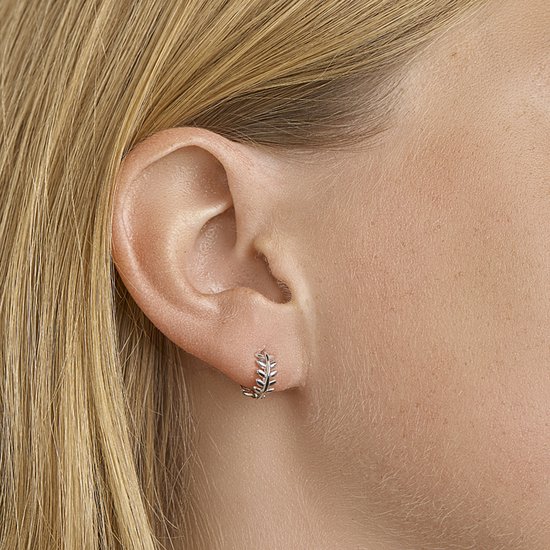 oorbel, stud, metaal, zilver, knoopvorm