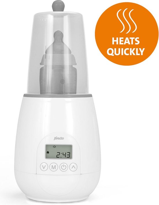 Alecto BW-700 Flessenwarmer met display, stoomkap en sterilisator