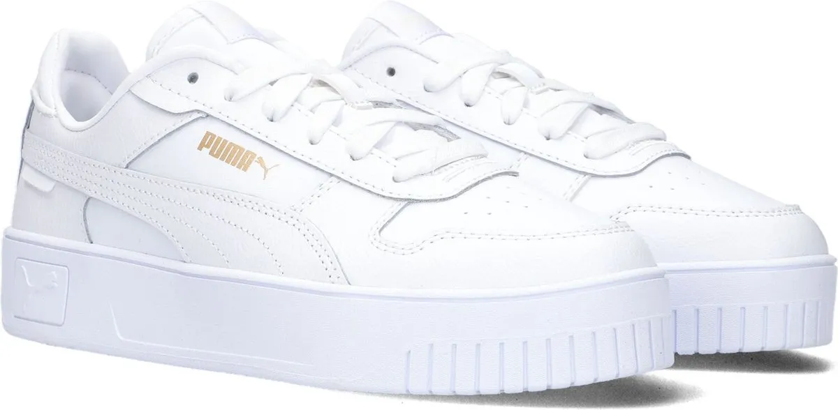 PUMA - Maat 39- Carina Street Dames Sneakers - White/Gold