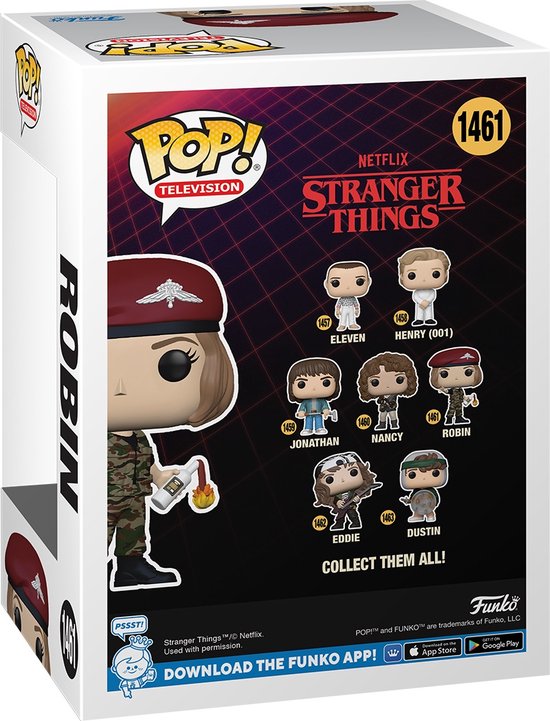 Funko Pop #1461 Funko Pop! Town: Television: Stranger Things Season 4 - Hunter Robin with Molotov Co