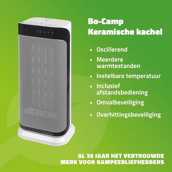 keramische kachel, ruimteverwarmer, oscillerend, temperatuurregeling, afstandsbediening