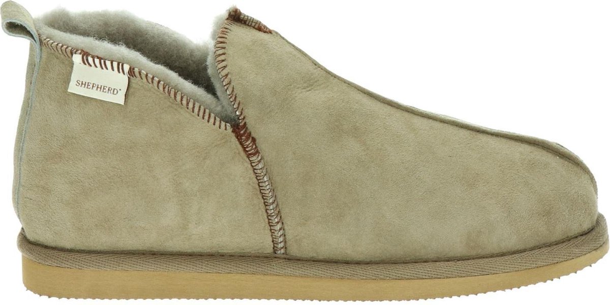 slipper, boot, enkellaars, schapenvacht, suede