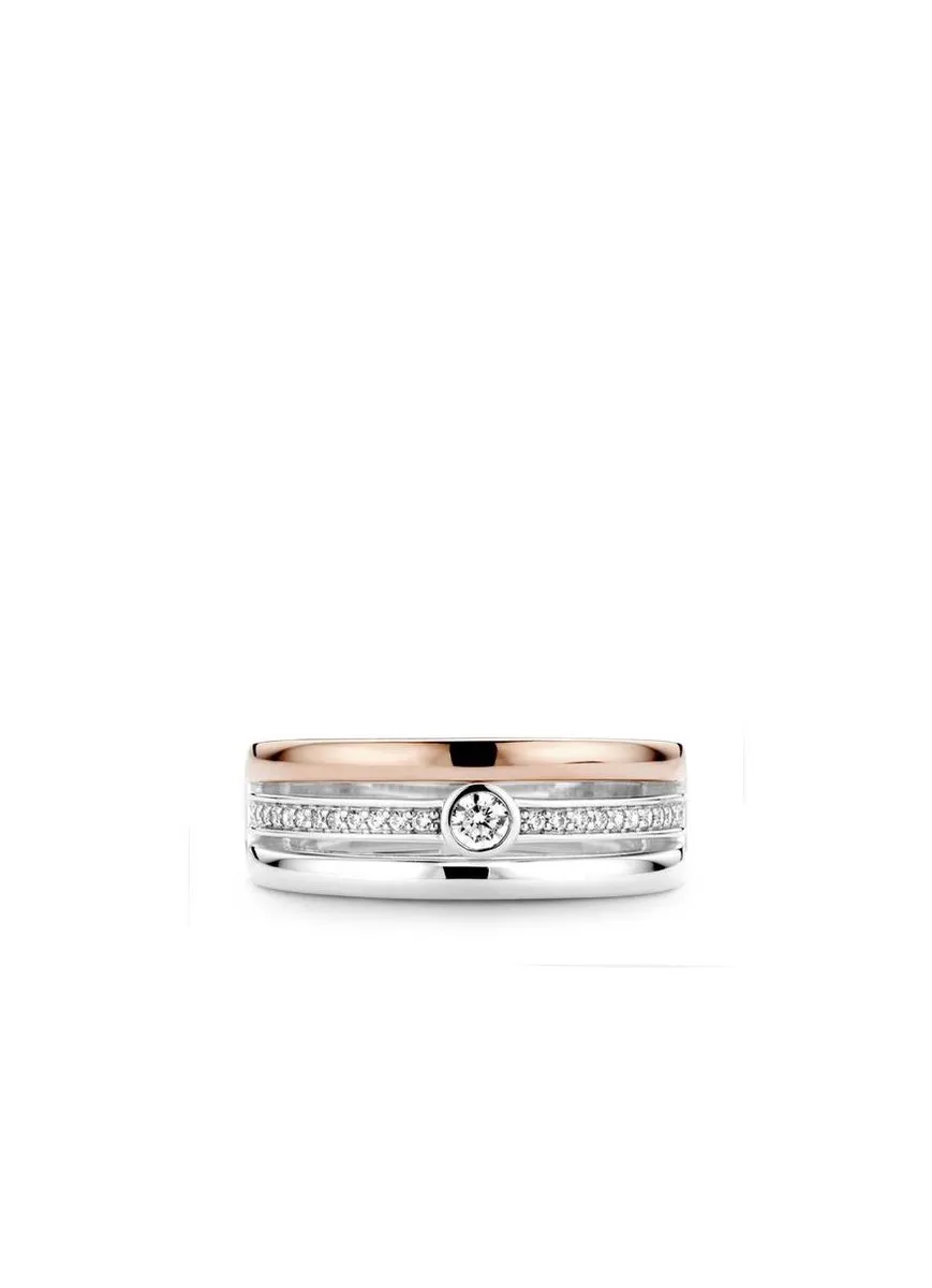 TI SENTO - Milano 12094ZR Dames Ring Maat 17.75 - Zilverkleurig