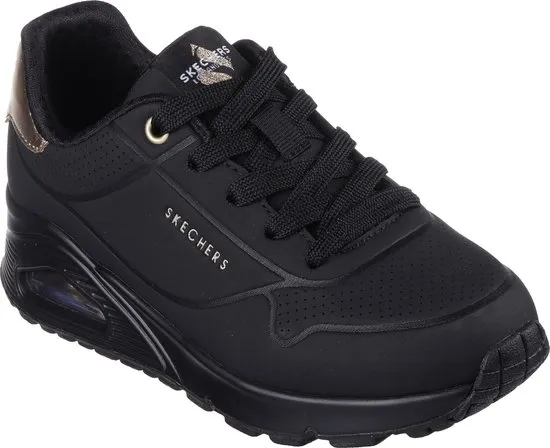 Skechers - maat 32- Uno Gen1 - Shimmer Away Meisjes Sneakers - Zwart