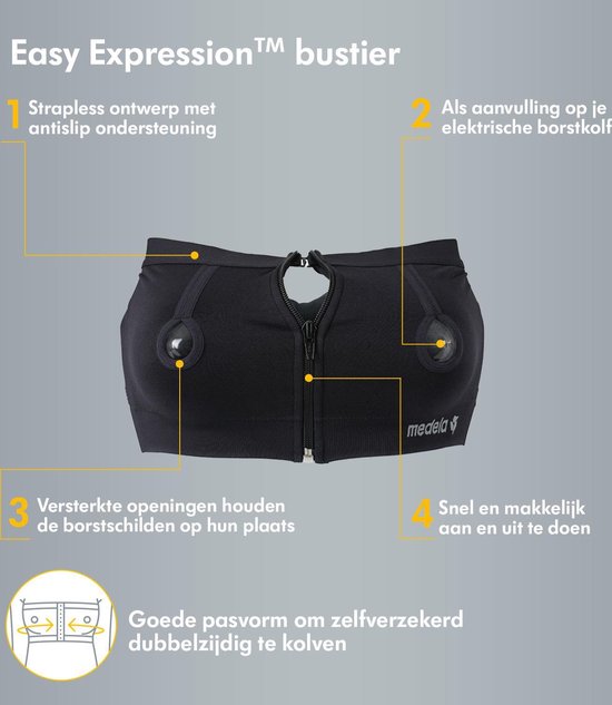 Medela - L - Easy Expression Bustier  Zwart