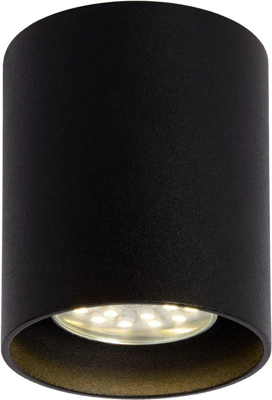 Lucide Bodi 1-lichts Opbouwspot - Rond - Zwart