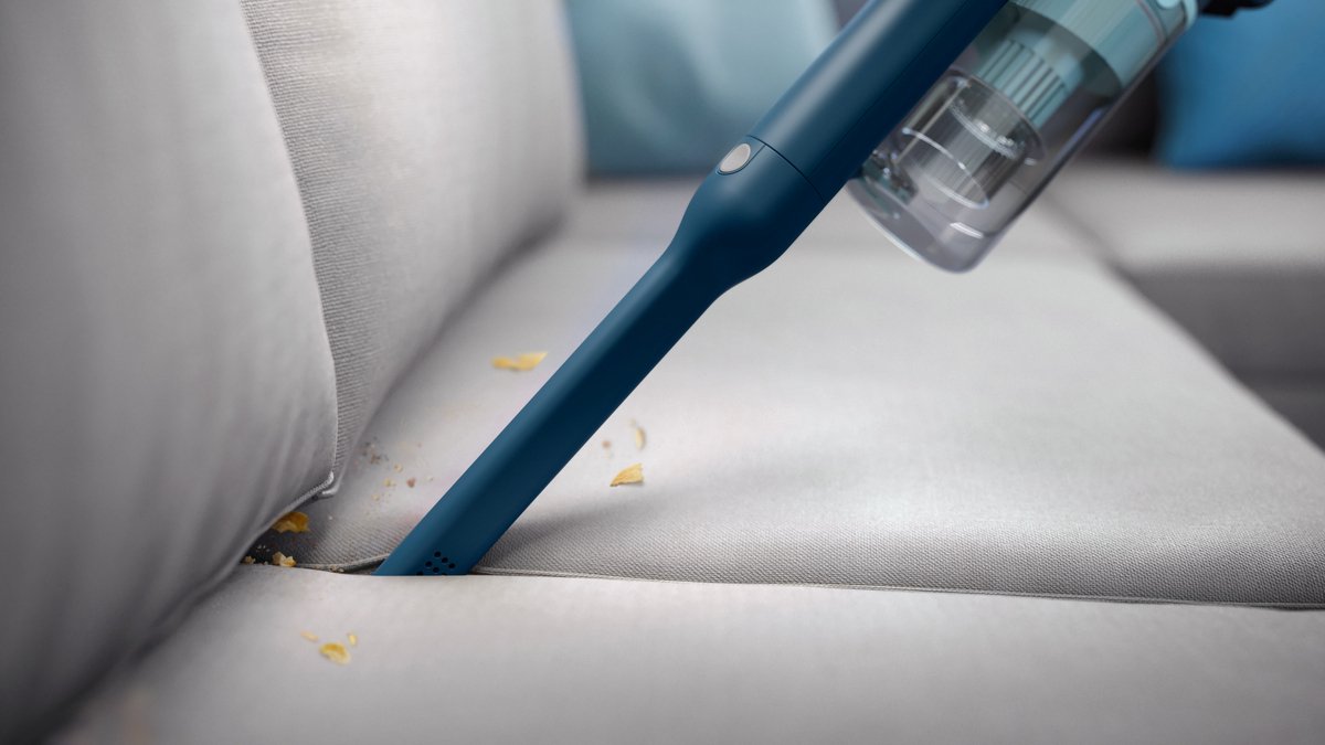 Philips Steelstofzuiger met Dweilfunctie XC5041/01 Aqua - Draadloos en Zonder Zak - Zuigmond met LED Verlichting - Kruimeldief - Batterijduur tot 60 min - Lichtgewicht - Blauw