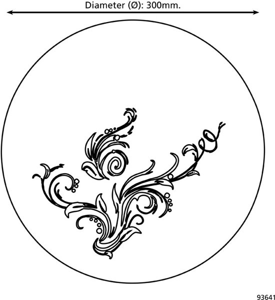 EGLO Competa - Wand/Plafondlamp - LED - Ø300mm. - Wit - Motief Bloemen