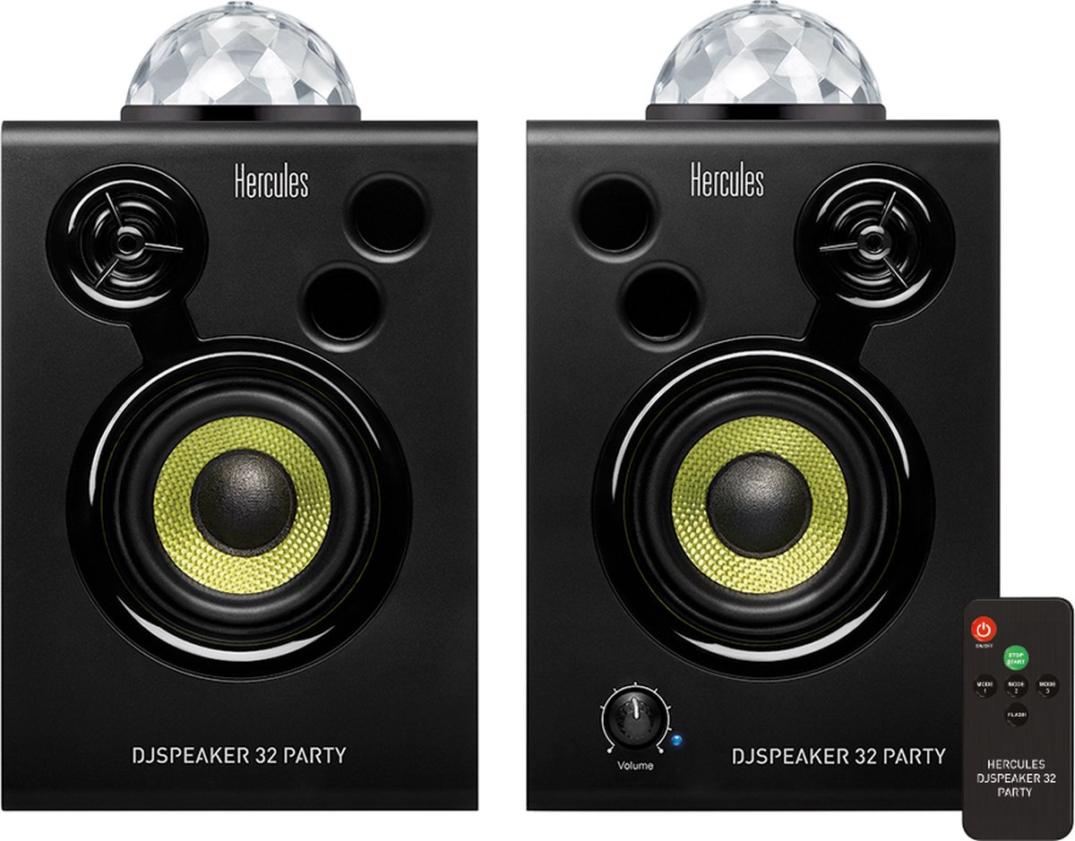 Hercules DJMonitor 32 Party - 2 x 15 watt RMS - lichteffecten