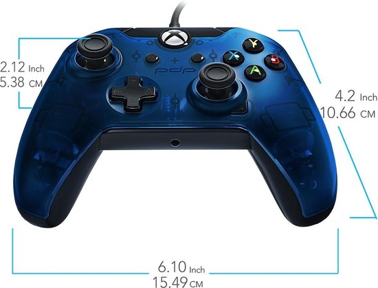 PDP controller - Official Licensed - Xbox Series X/S/Xbox One/Windows 10 - Blauw