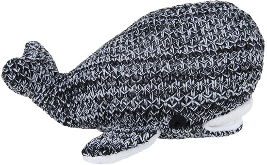 Baby's Only knuffel Walvis River zwart-wit