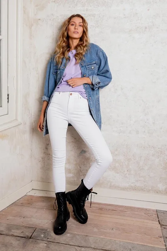 Raizzed - Maat 26/30 - Jeans Blossom Vrouwen Jeans - White