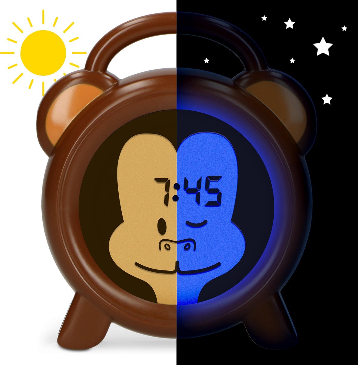 Alecto BC-100 MONKEY - Slaaptrainer, nachtlampje en wekker, aap