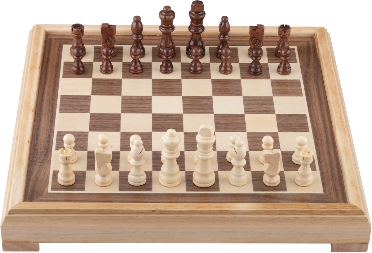 schaakbord, houten bord, schaakstukken, houten schaakset, kleine bord
