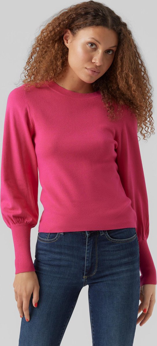 VERO MODA - Maat XL - VMHOLLYKARISPUFF LS O-NECK PULLOV GA BOO Dames Trui