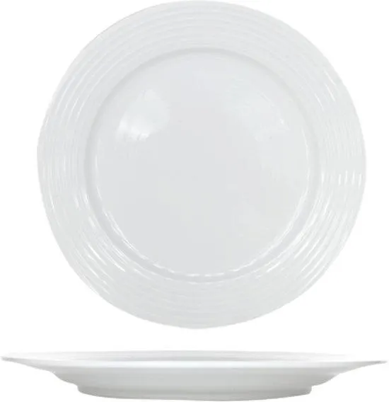LINEA WHITE PLAT BORD 25.5CM PACK (6 stuks)