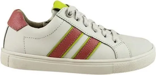 Braqeez - Maat 33 - Lesley Louwies Meisjes Veterschoenen - Wit Rose