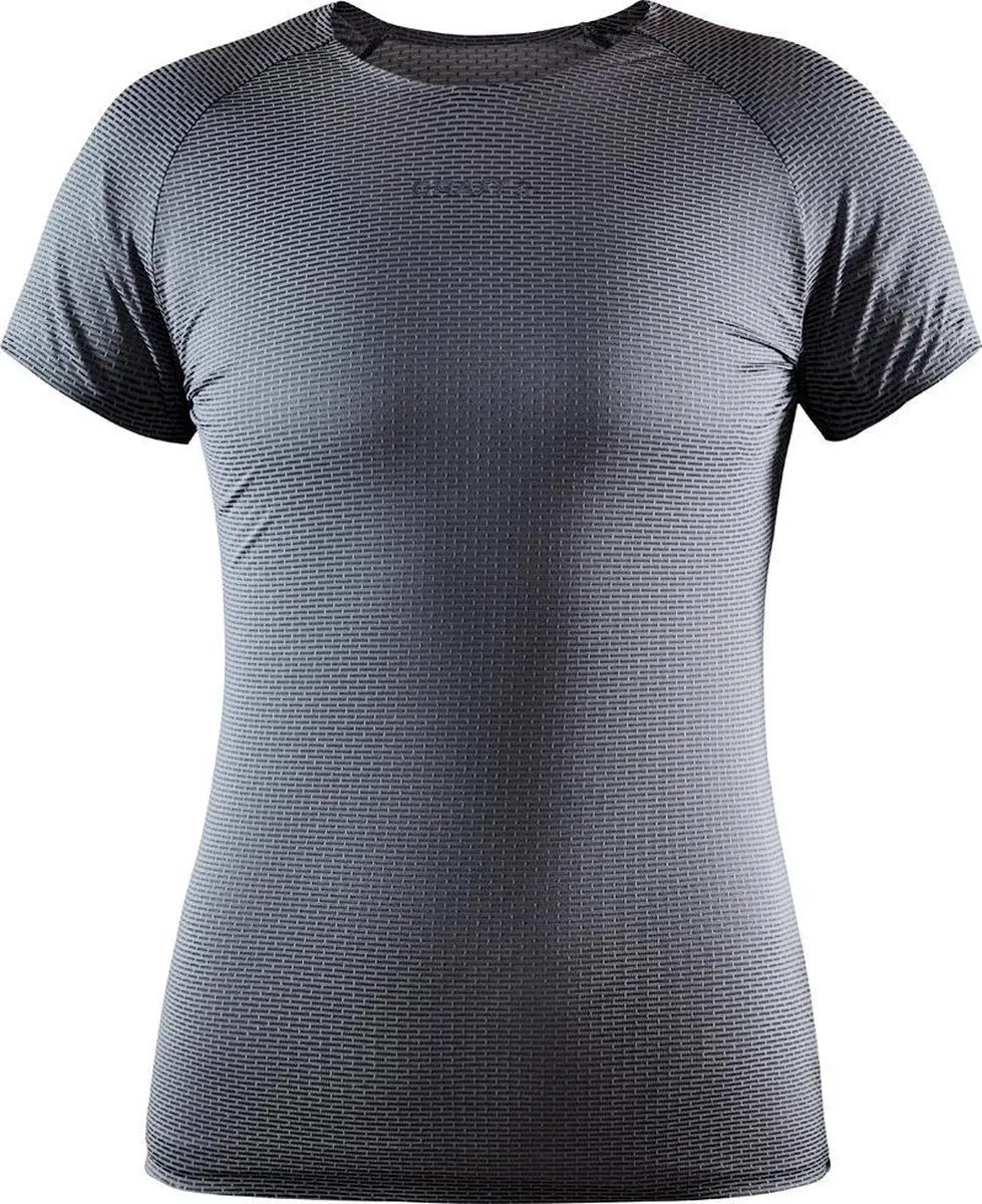 t-shirt, short-sleeve, round neck, metallic pattern, stretch fabric