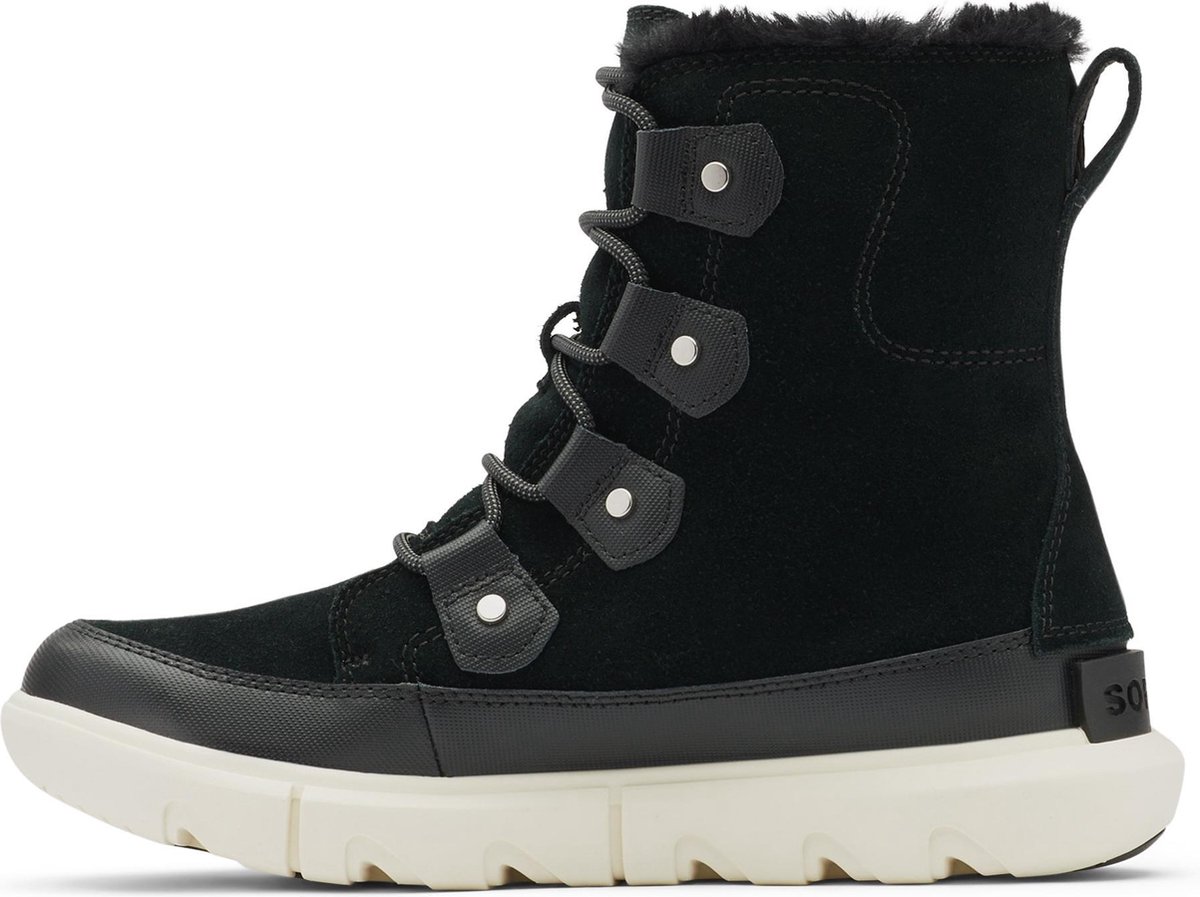 boot, ankle boot, black, suede, lug sole