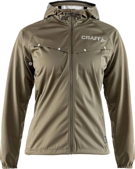 Craft Repel Sportjas Dames - Maat L- Reflecterend - DK Olive/Silver