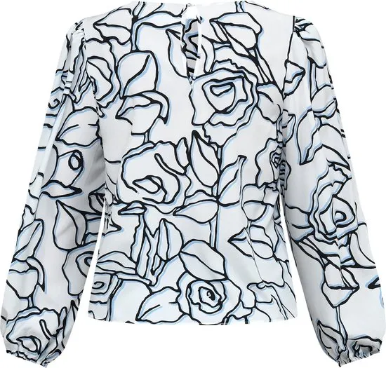 SISTERS - maat - L - POINT Blouse Vella-ls1 Blue/white graphic