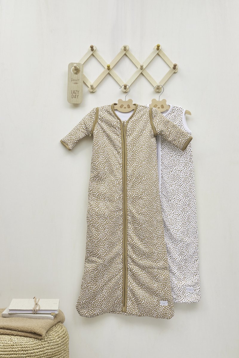 Meyco Baby Cheetah baby slaapzak 4 seizoenen - taupe