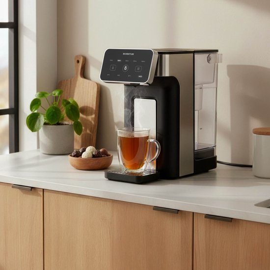 koffiezetapparaat, espressoapparaat, melkopschuimer, filtervrij, glas kopje