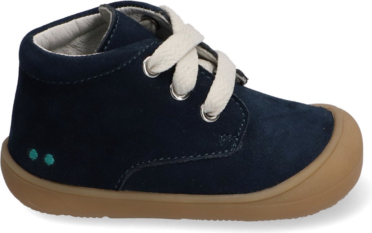 baby, boot, bootie, blue suede, gum sole