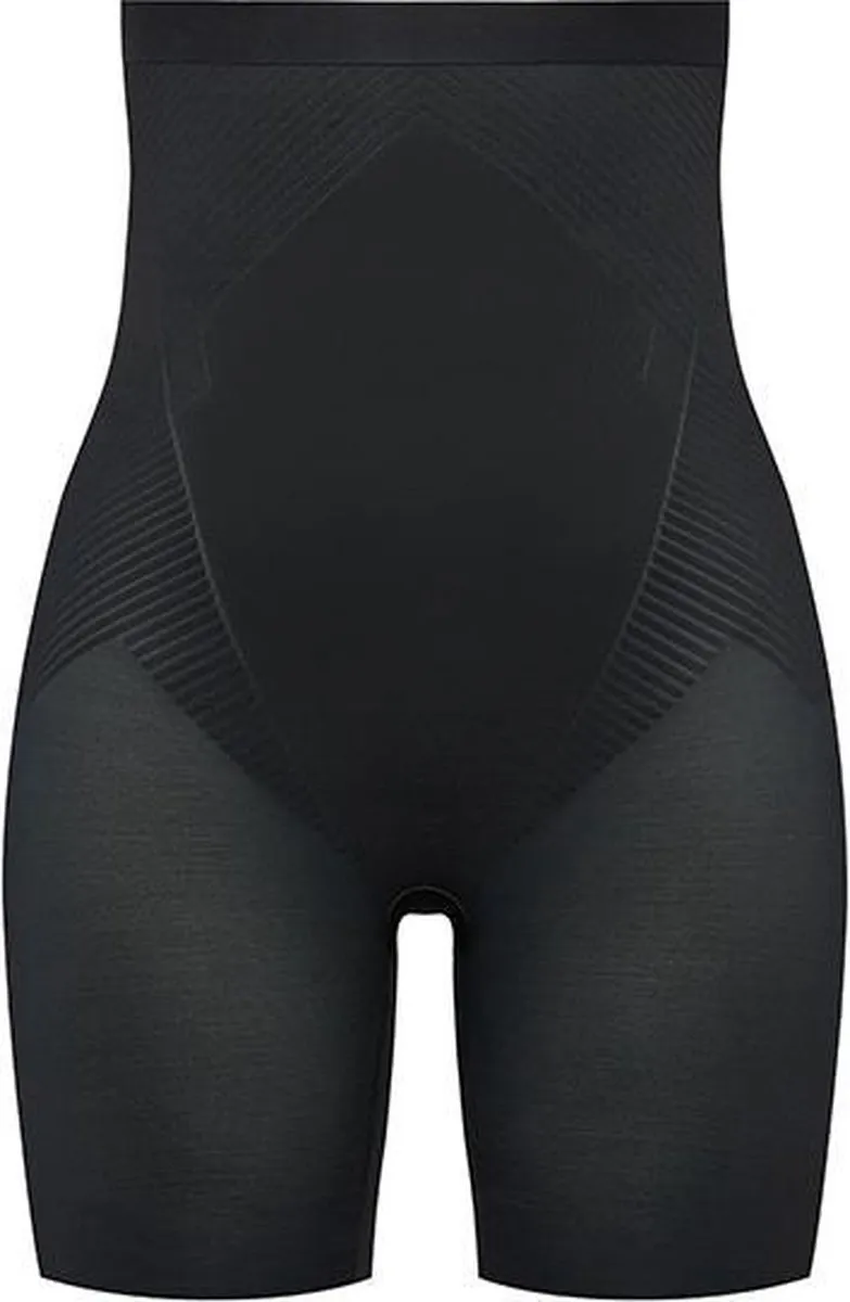 Spanx - Maat S - Thistincts 2.0 High Waisted Mid Thigh Short - Zwart