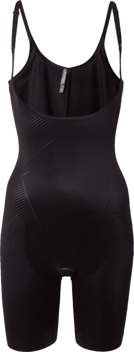 Spanx - Maat L - Thinstincts 2.0 Open Bust Mid Thigh Body - Zwart