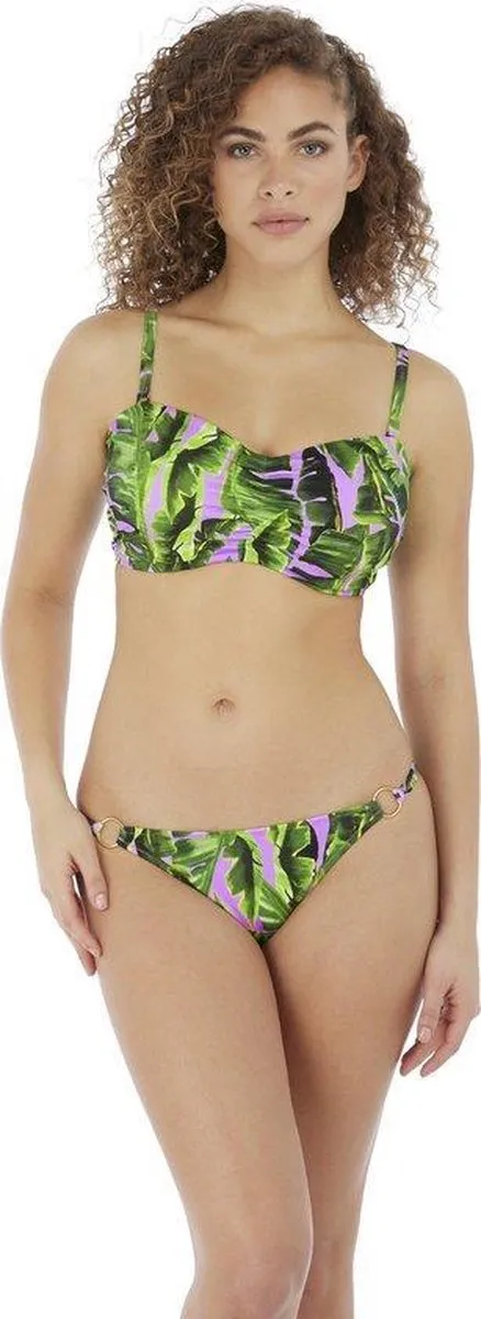 Freya - Maat 75D - JUNGLE OASIS UW Bandeau Bikini Top - CASSIS - Vrouwen