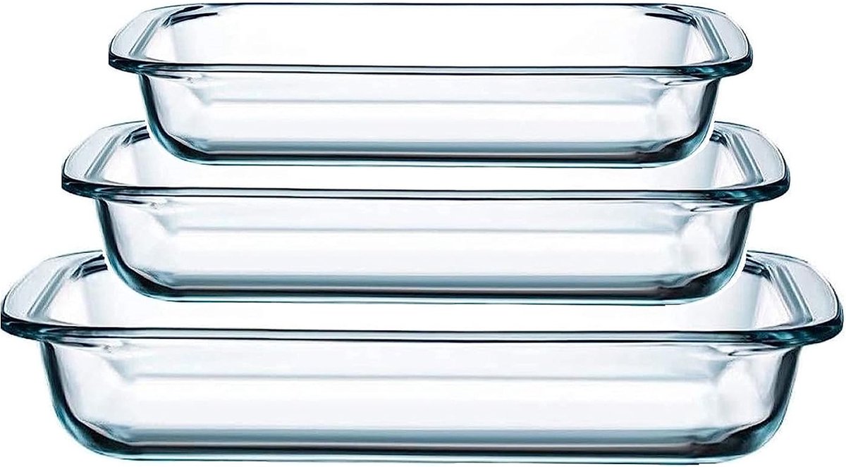ovenschaal, glas, glaswerk, glasbak, rechthoekig