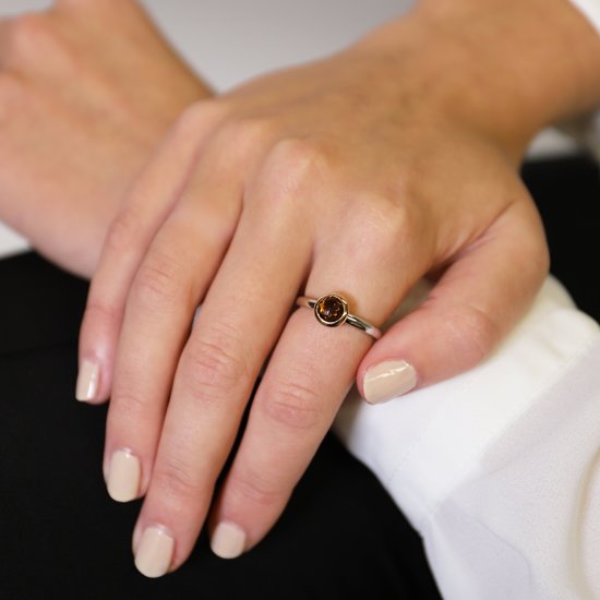 TI SENTO - Milano Ring 12103TB - Zilver Ringmaat: 16.00 mm / maat 50 Bewerking:Gerhodineerd