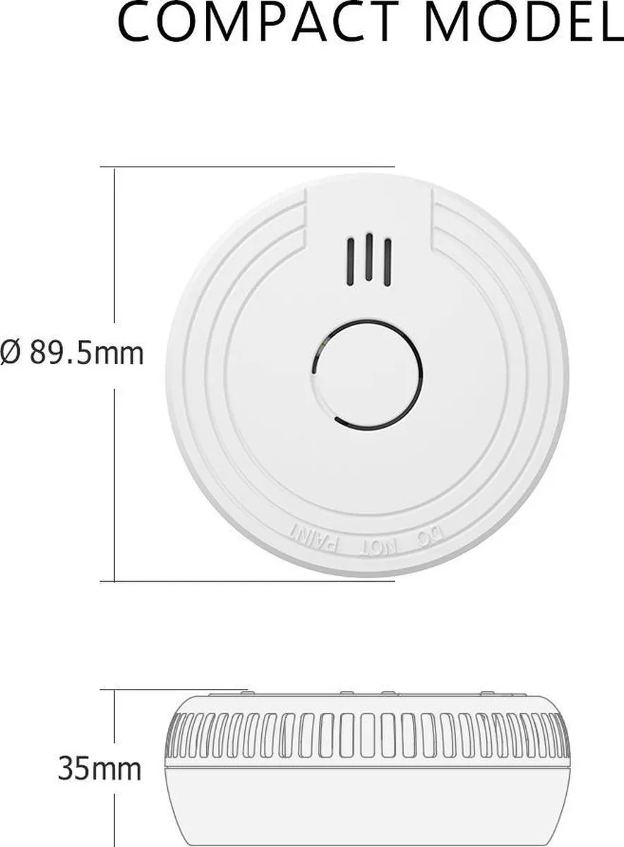 2-Pack ELRO FS1805 Rookmelder met 5 Jaar Batterij en Magneet Montage - Voldoen aan Europese Norm EN1