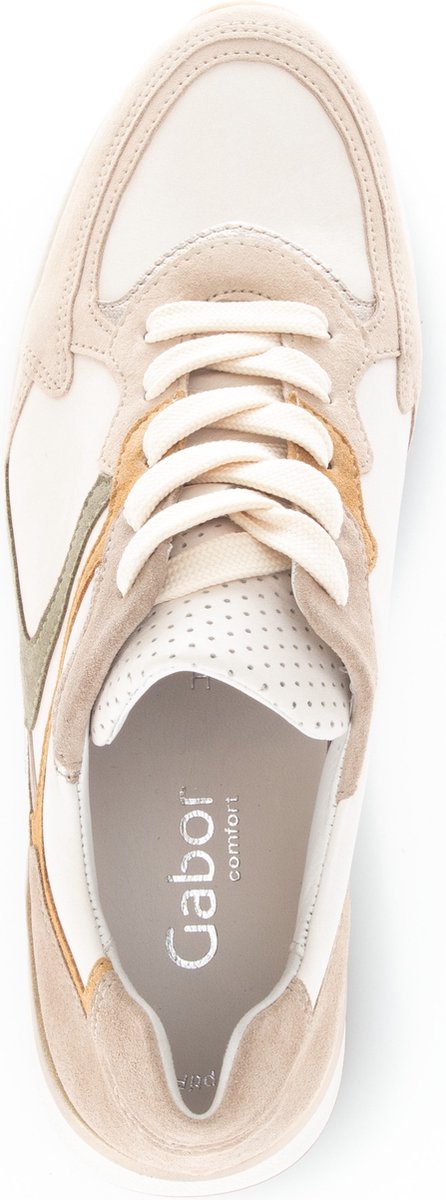 Gabor - Maat 37 - 585.1 Lage sneakers - Leren Sneaker - Dames - Beige