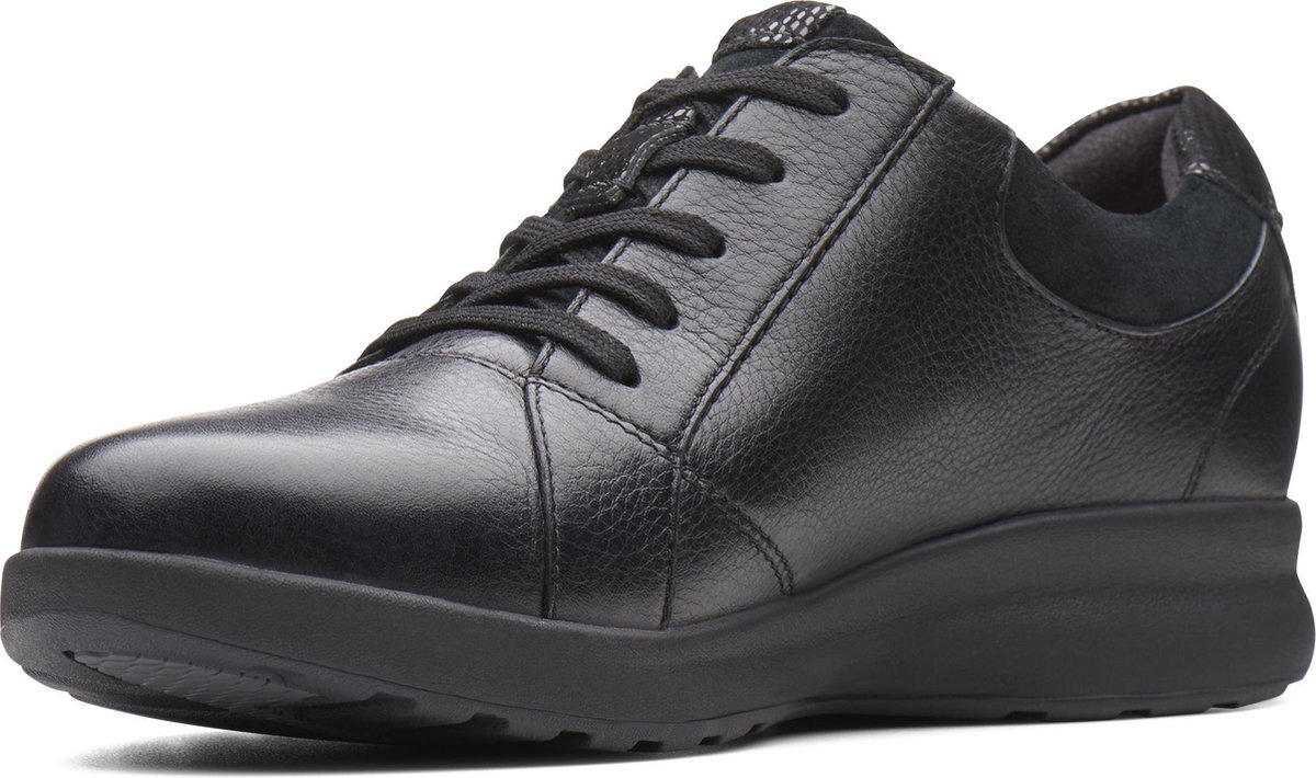 Clarks Un Adorn Lace Dames Veterschoenen - 39 - Black Combi