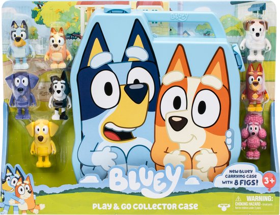 BLUEY Verzamelkoffer met 8 speelfiguren Deluxe set