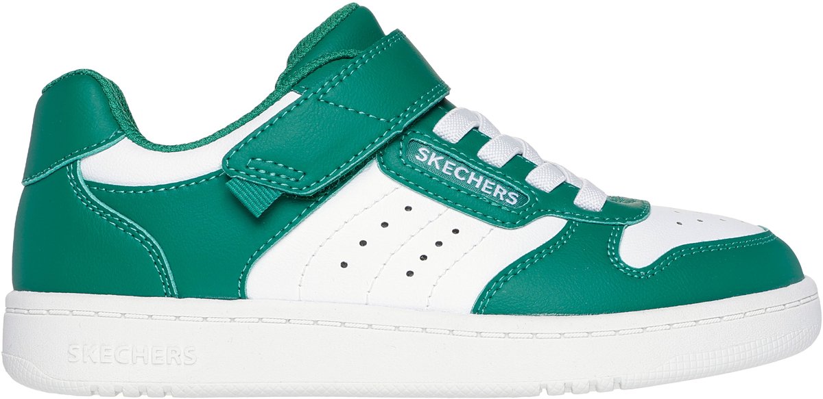 sneaker, groen, wit, klittenband, perforatie
