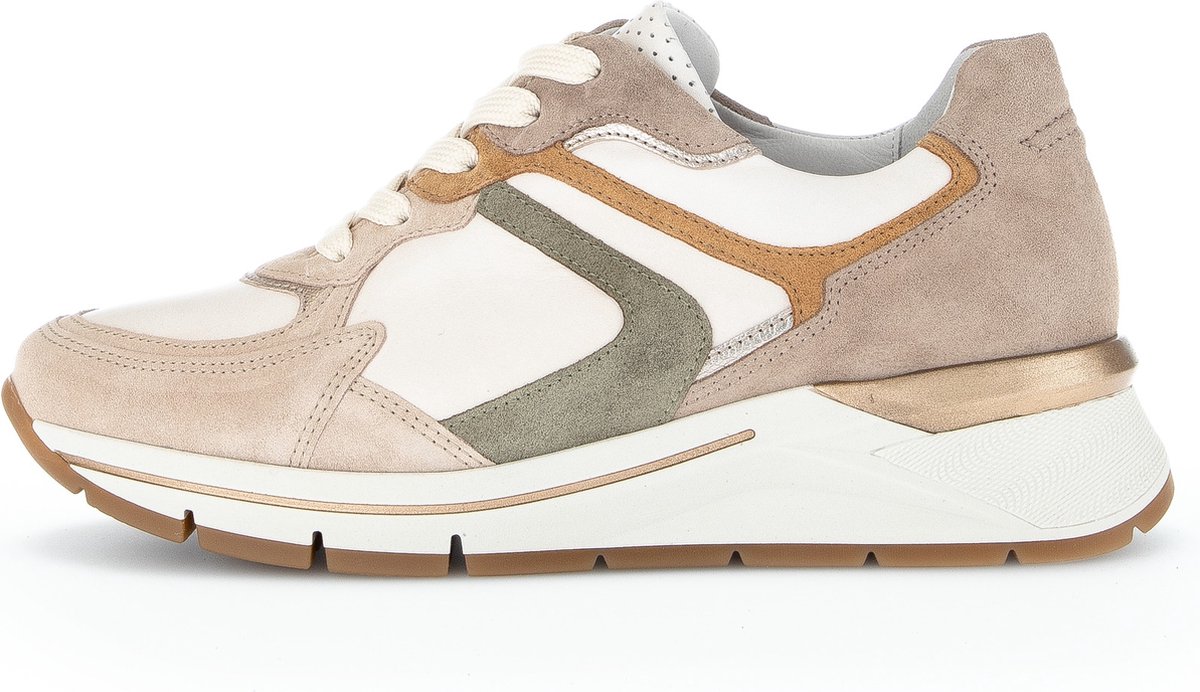 Gabor - Maat 37 - 585.1 Lage sneakers - Leren Sneaker - Dames - Beige