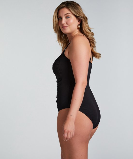 Hunkemöller MAAT 40 Dames Badmode Badpak Scallop - Zwart