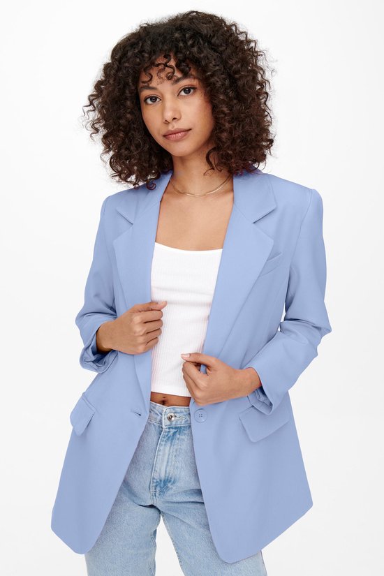 Only - Maat 40 - Blazer Onllana-berry L/s Ovs Blazer Tlr No 15245698 Bel Air Blue Dames