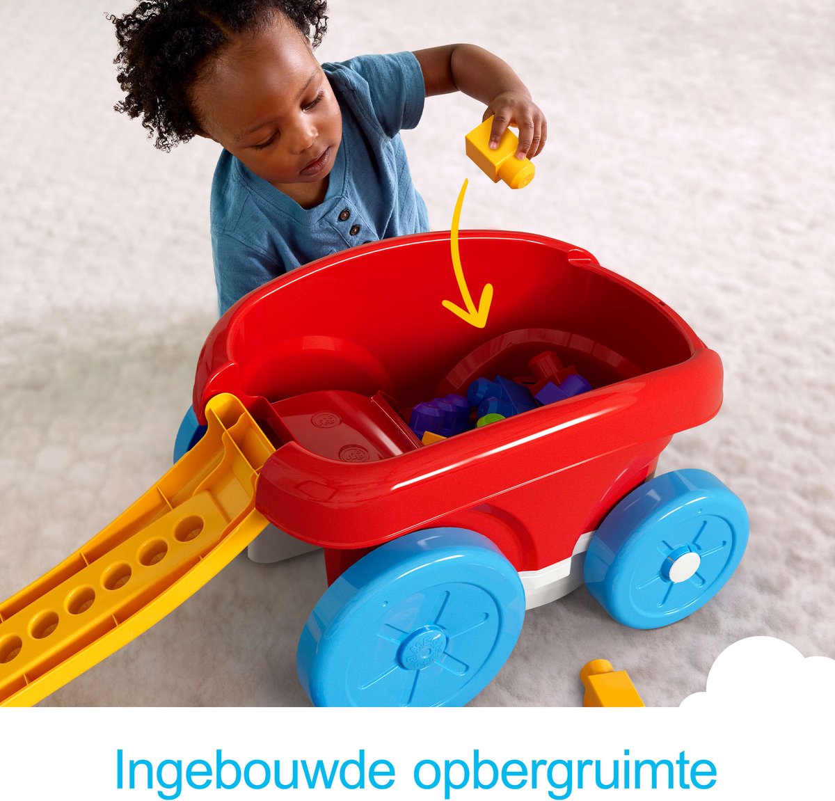 speelgoedwagen, duwochop, bouwblokjes, blauw_wielen, gele_kraan
