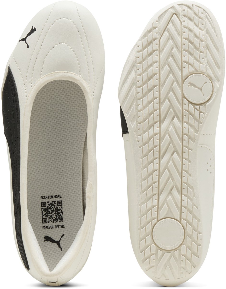 slip-on, sneaker, white, puma logo, rubber outsole