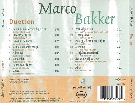 Marco Bakker - Duetten