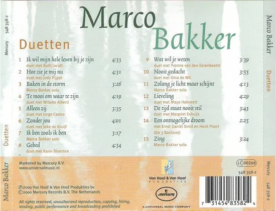 Marco Bakker - Duetten