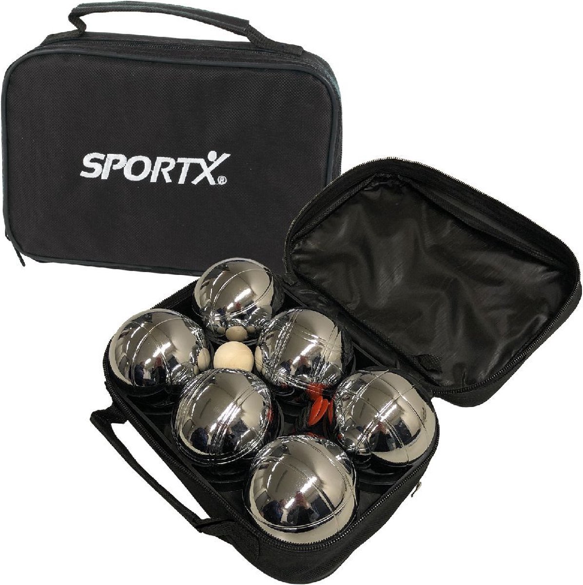 kegels, petanque, ballen, balhandschoenen, set
